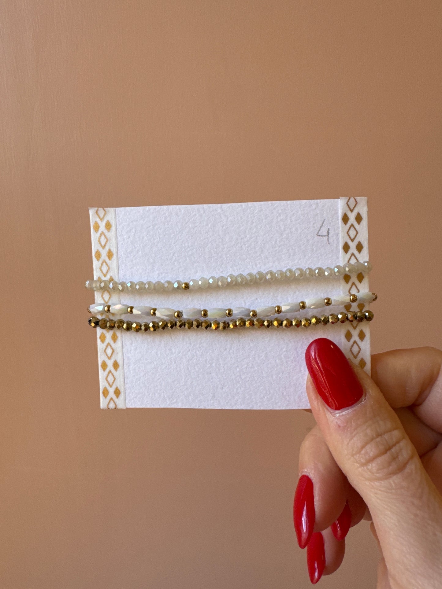 Set 3 bracciali cristallini