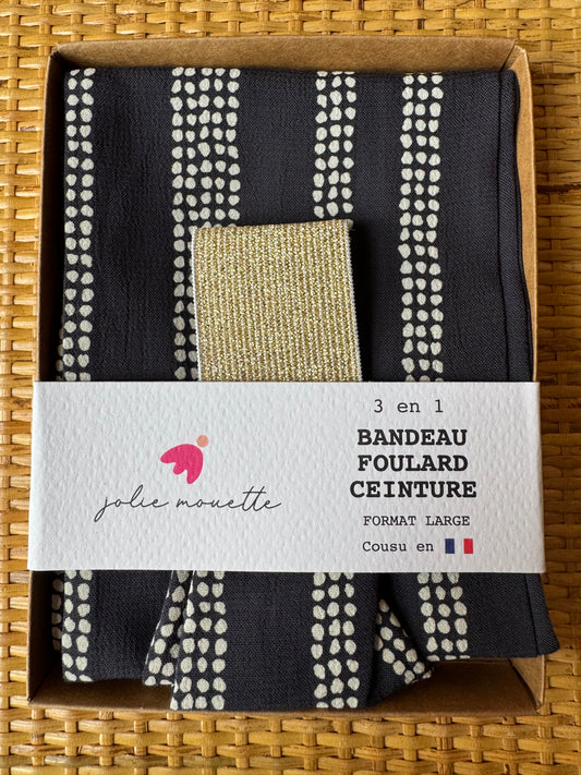 Fascia/cintura nero/bianco Jolie Mouette
