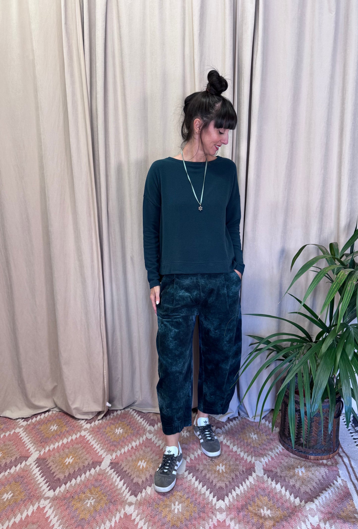 Maglia Alison petrolio Mama B