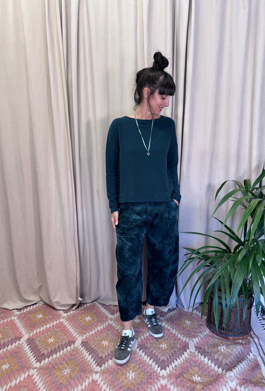 Pantaloni Bianco petrolio Mama B