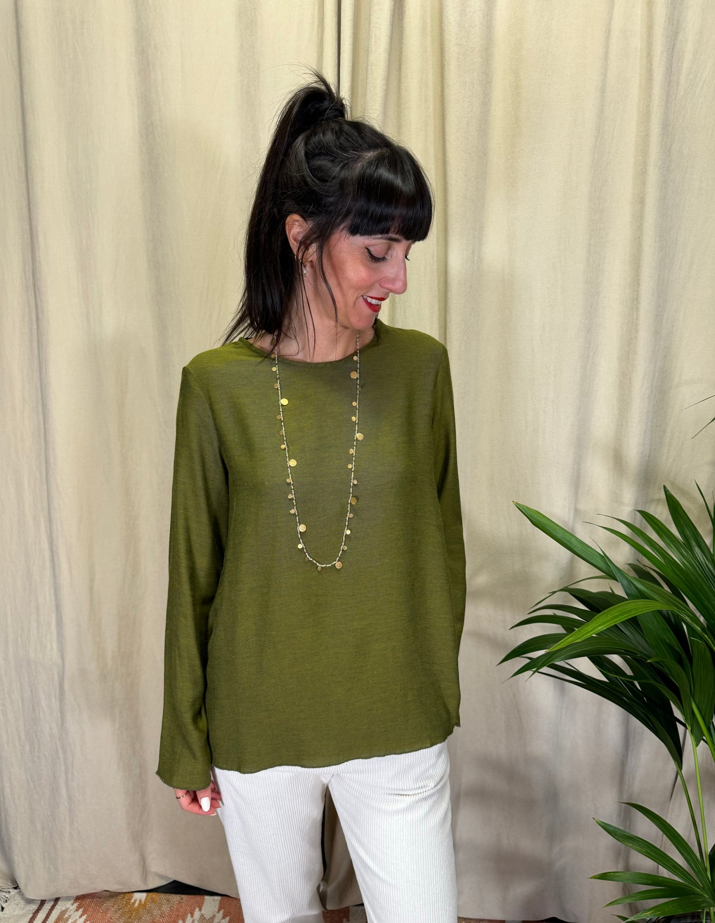 Blusa svasata Olio Neirami