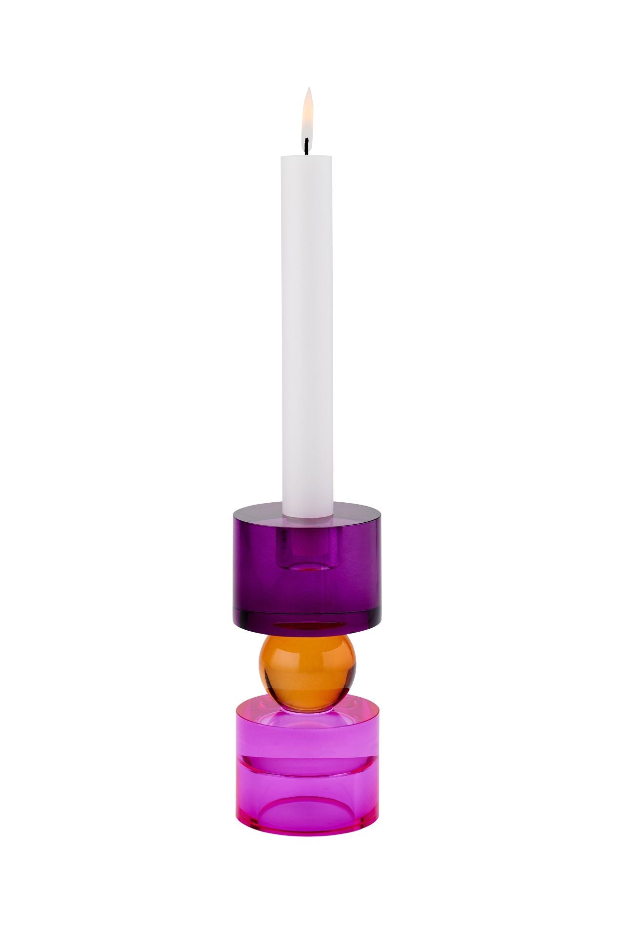 PORTACANDELE viola/fucsia