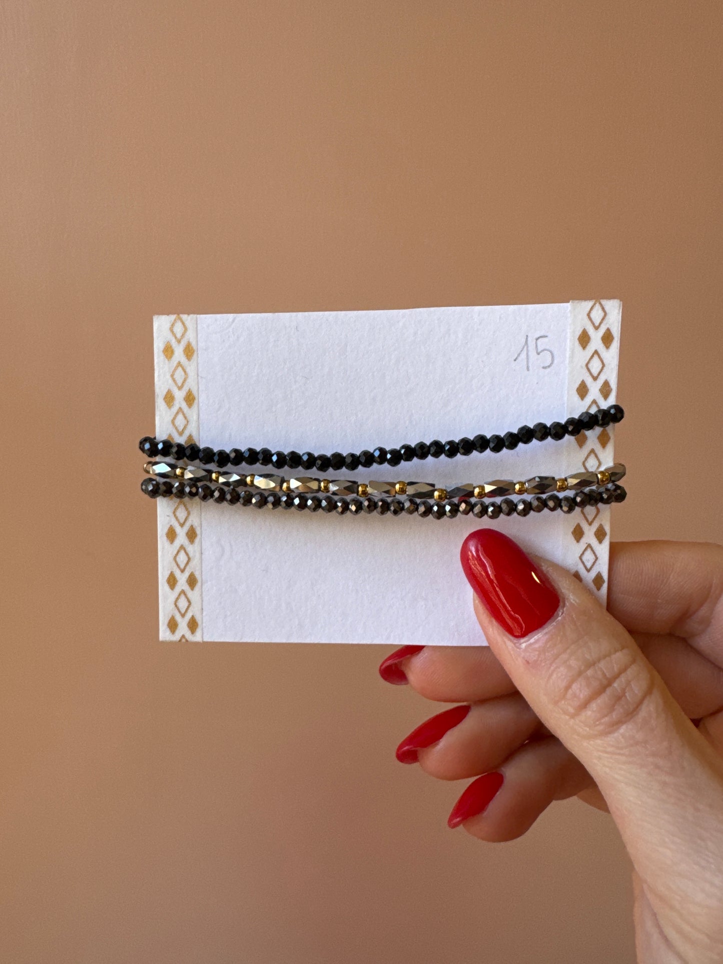 Set 3 bracciali cristallini