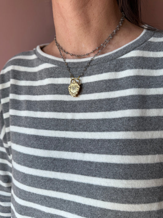 Maglia Mara riga latte Mama B