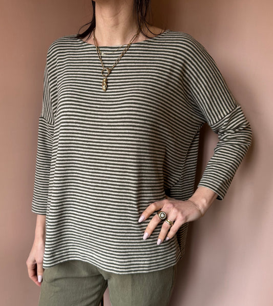 Maglia Emotiva Riga Alga MamaB