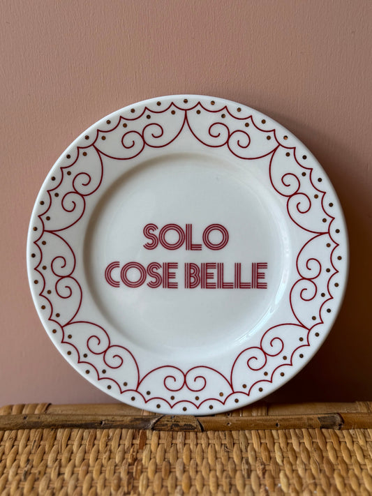 Piatto ILARIA.I “solo cose belle” rosso