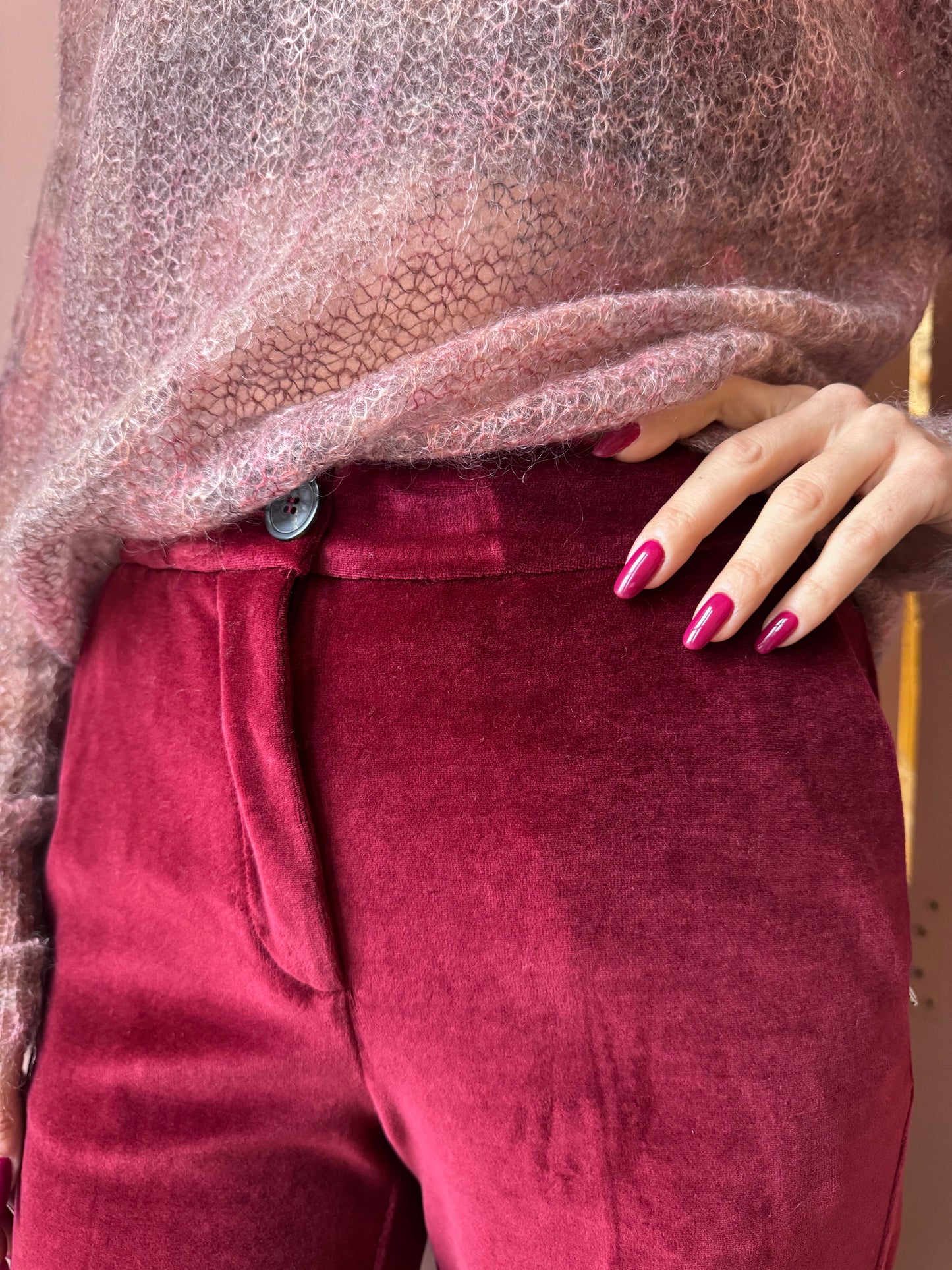 Pantaloni velluto lacca Ottod’ame