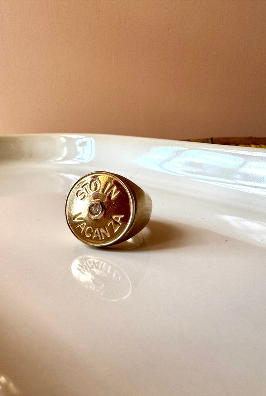 Anello chevalier “Sto in vacanza” L|UNA