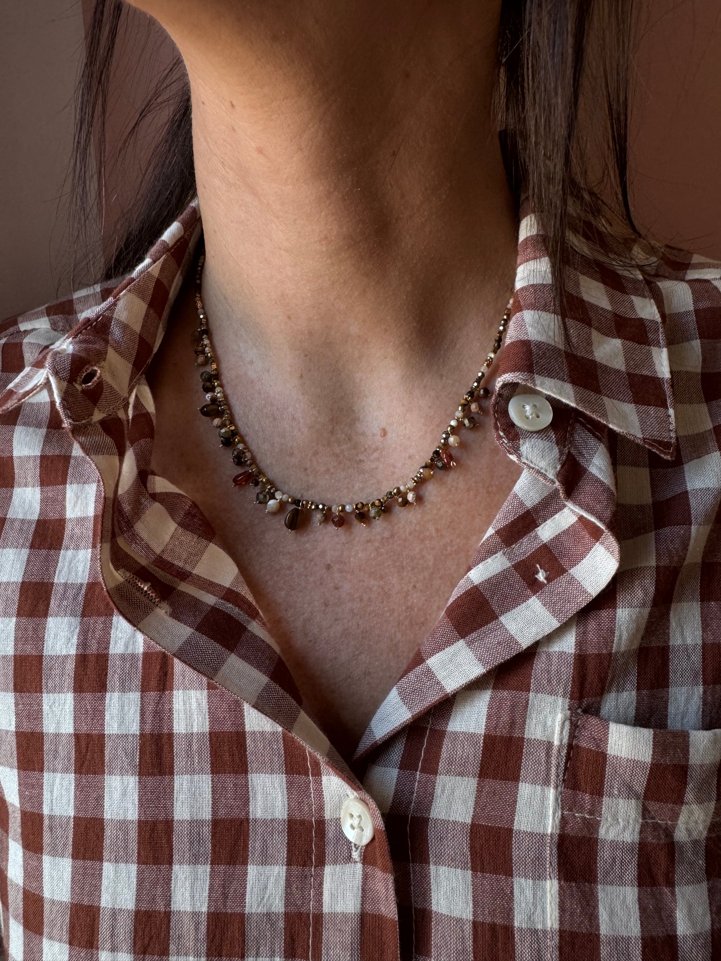 Camicia check cioccolato Nice Things