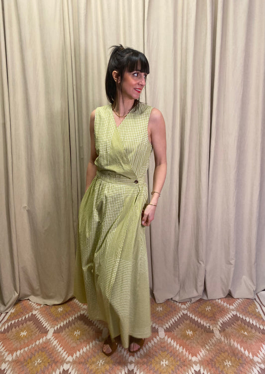 Abito check lime Bottega Chilometri Zero