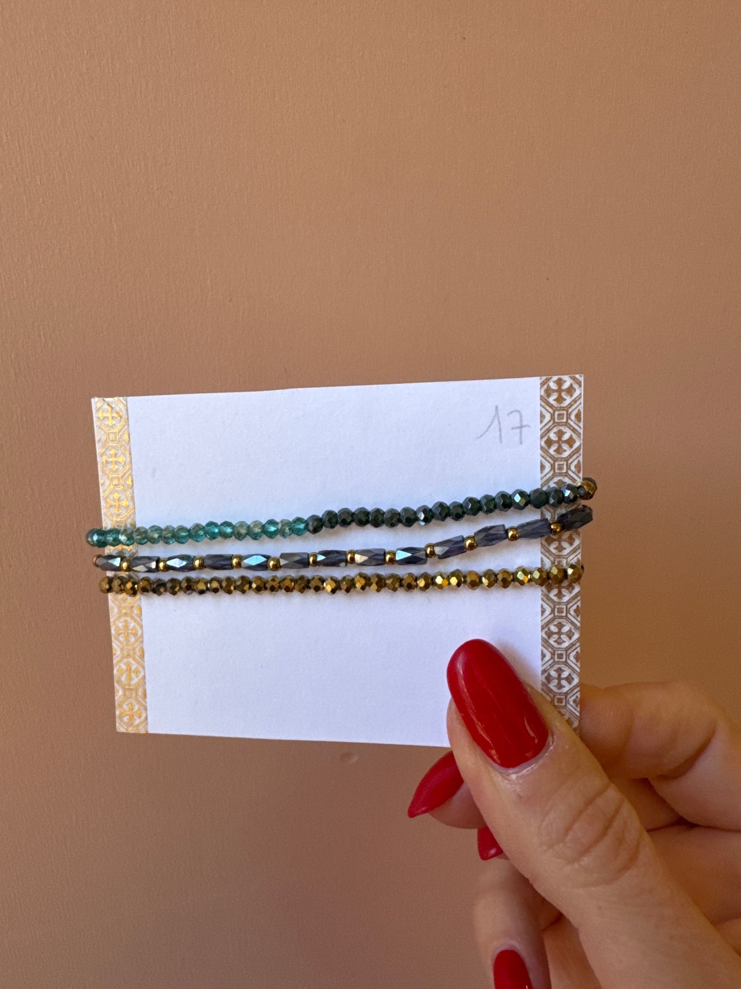 Set 3 bracciali cristallini