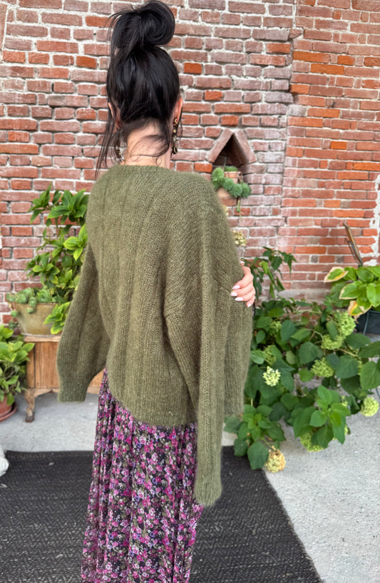 Cardigan Chouette verde DesPetitsHauts