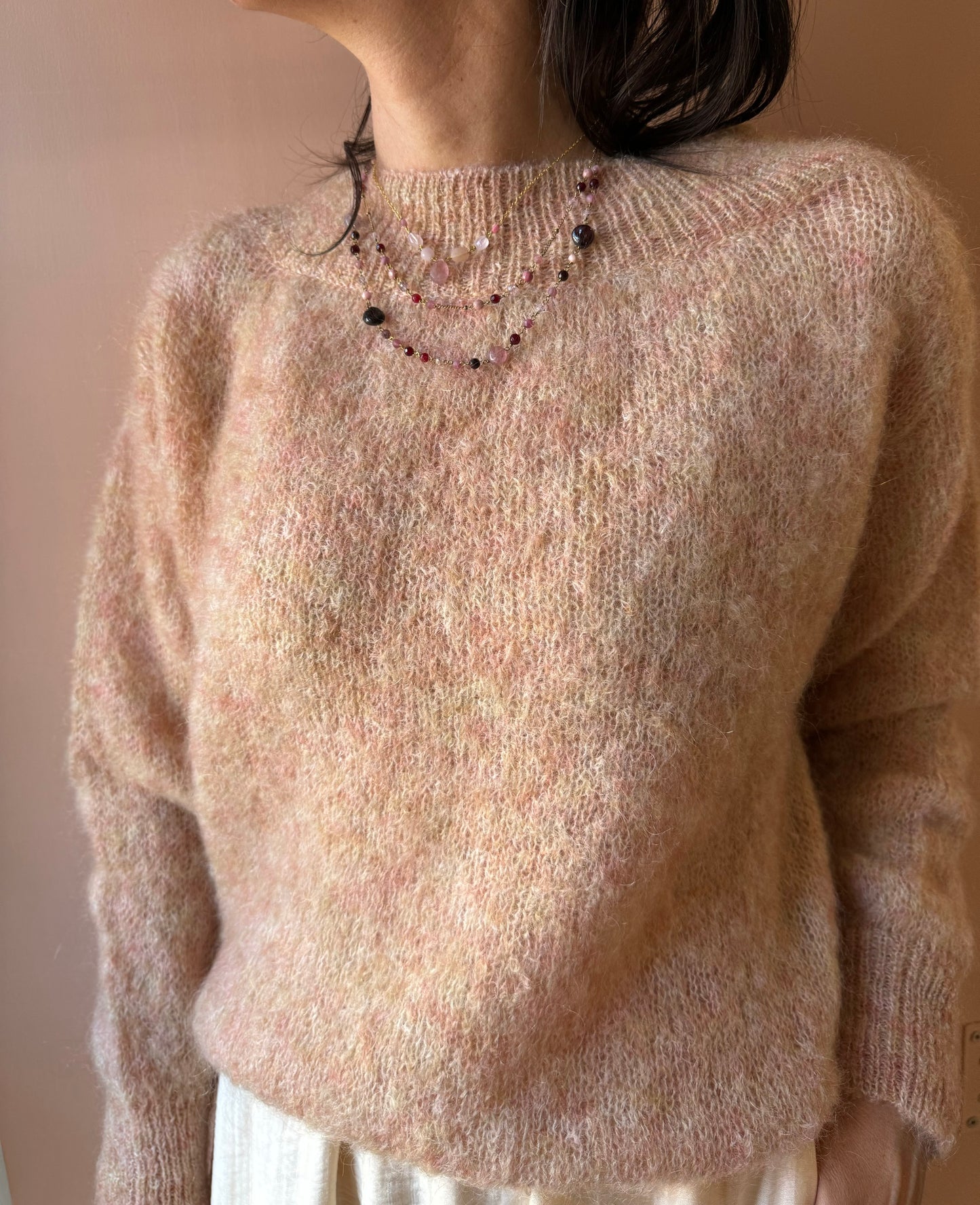 Maglione rosa Pomandère