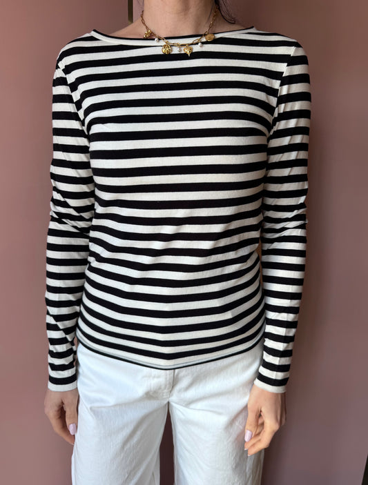 T-shirt Minnie riga nero Madame Venice