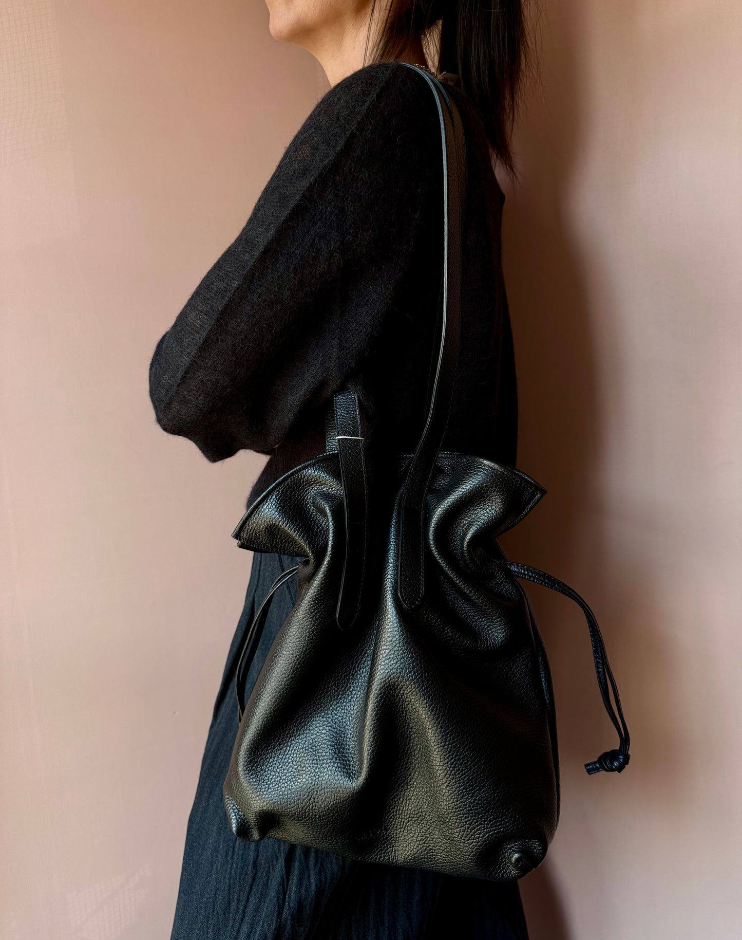 Borsa Nero con coulisse ARRON