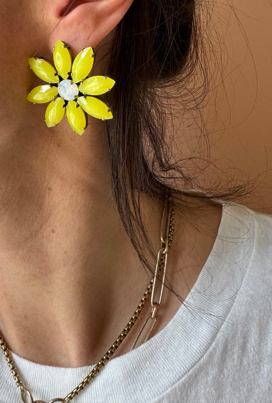 Orecchini Fiore lime Unique