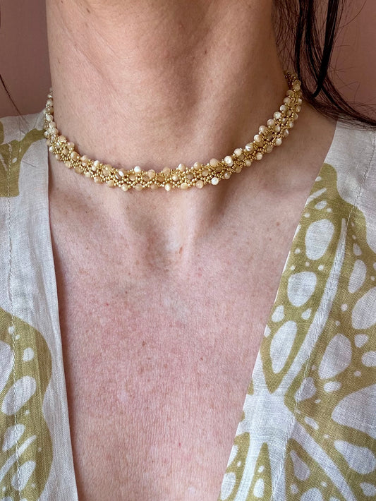 Choker madreperla