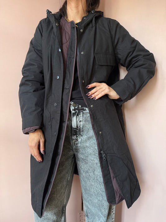 Parka sfoderabile nero Nice Things