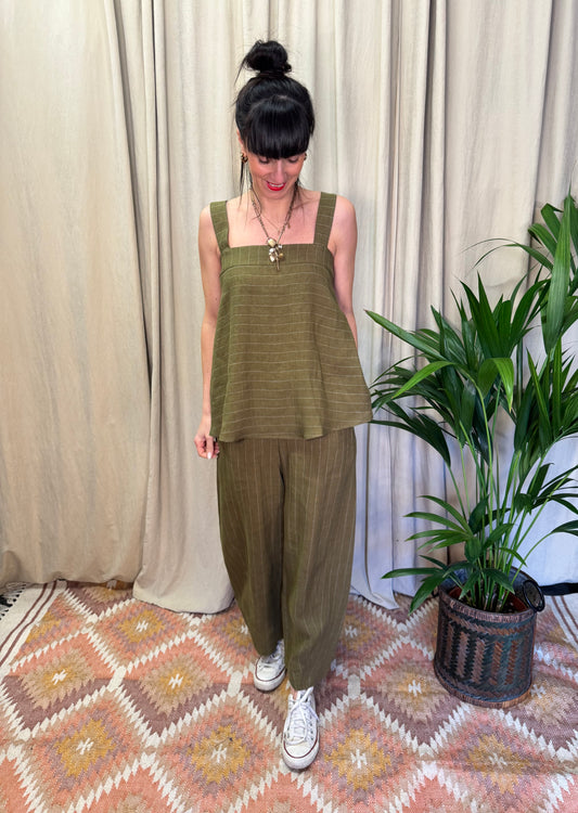 Pantaloni Neirami oliva