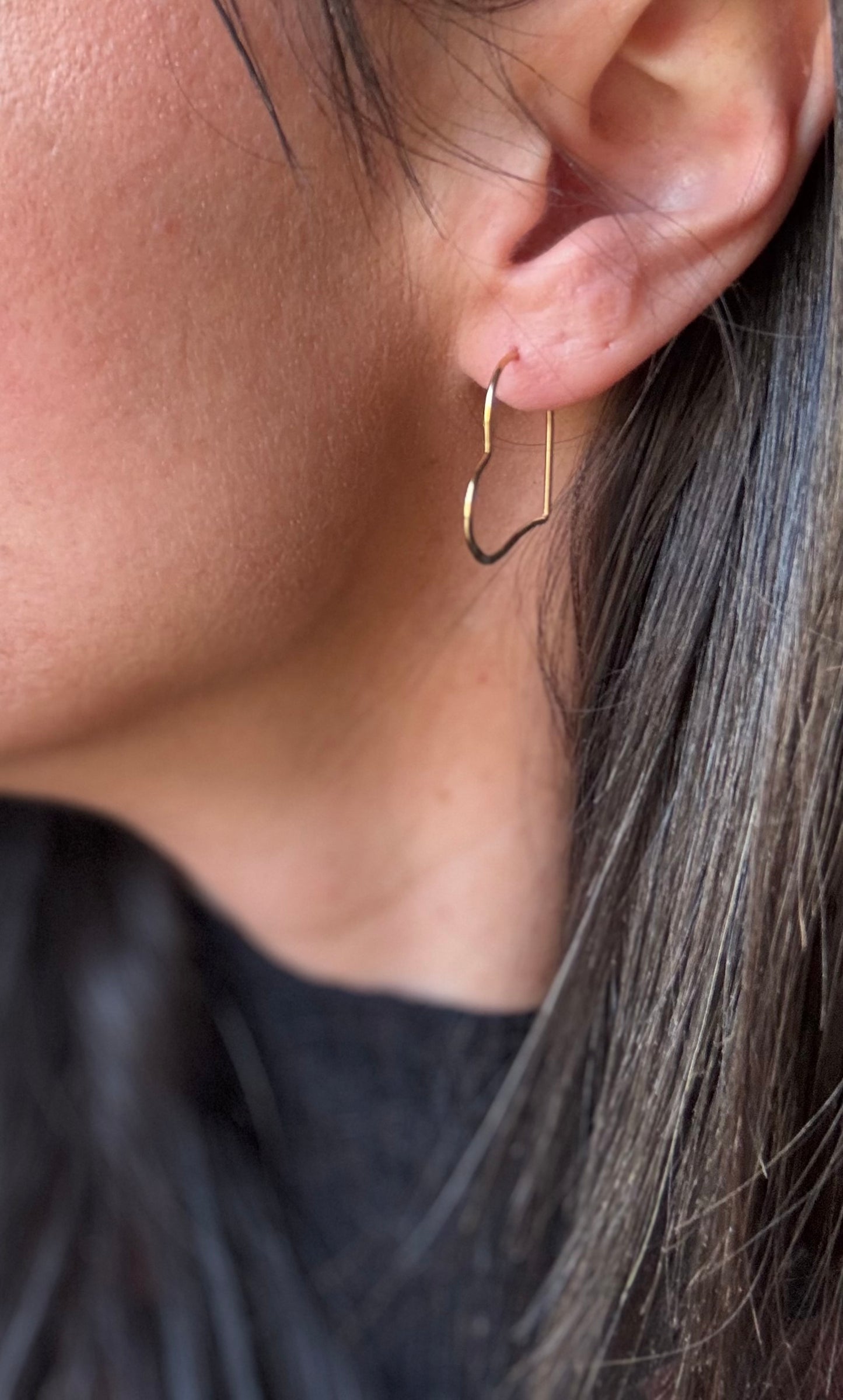 Orecchini cuore placcato oro