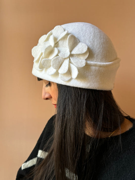 Berretto Cuore panna