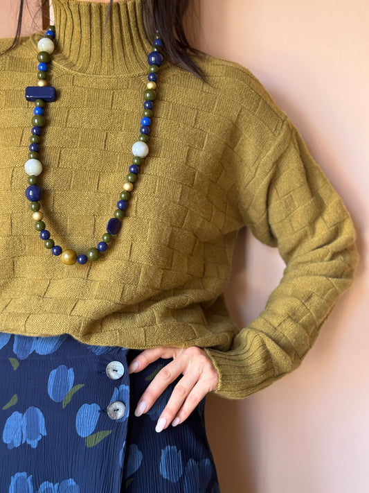 Maglia collo alto oliva FLOOR