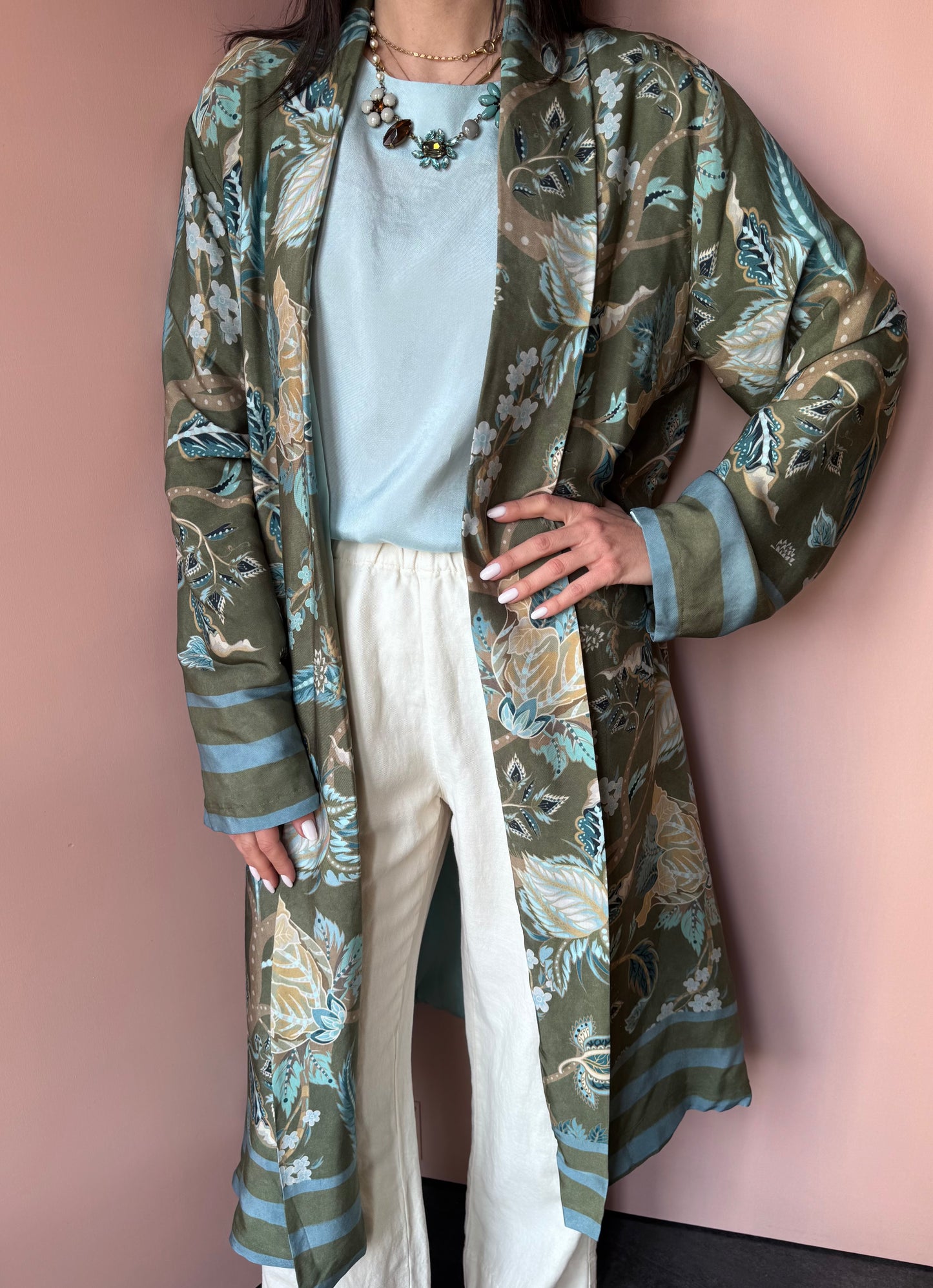Kimono lungo acqua Wu Side