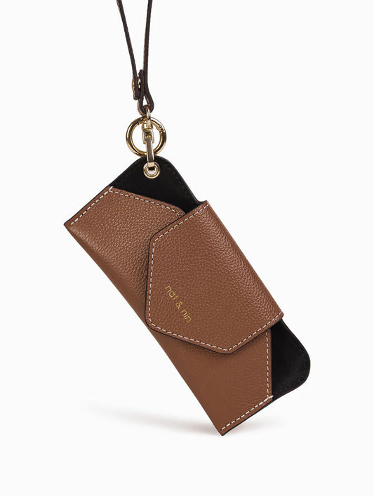 Porta occhiali Leo nocciola Nat&Nin