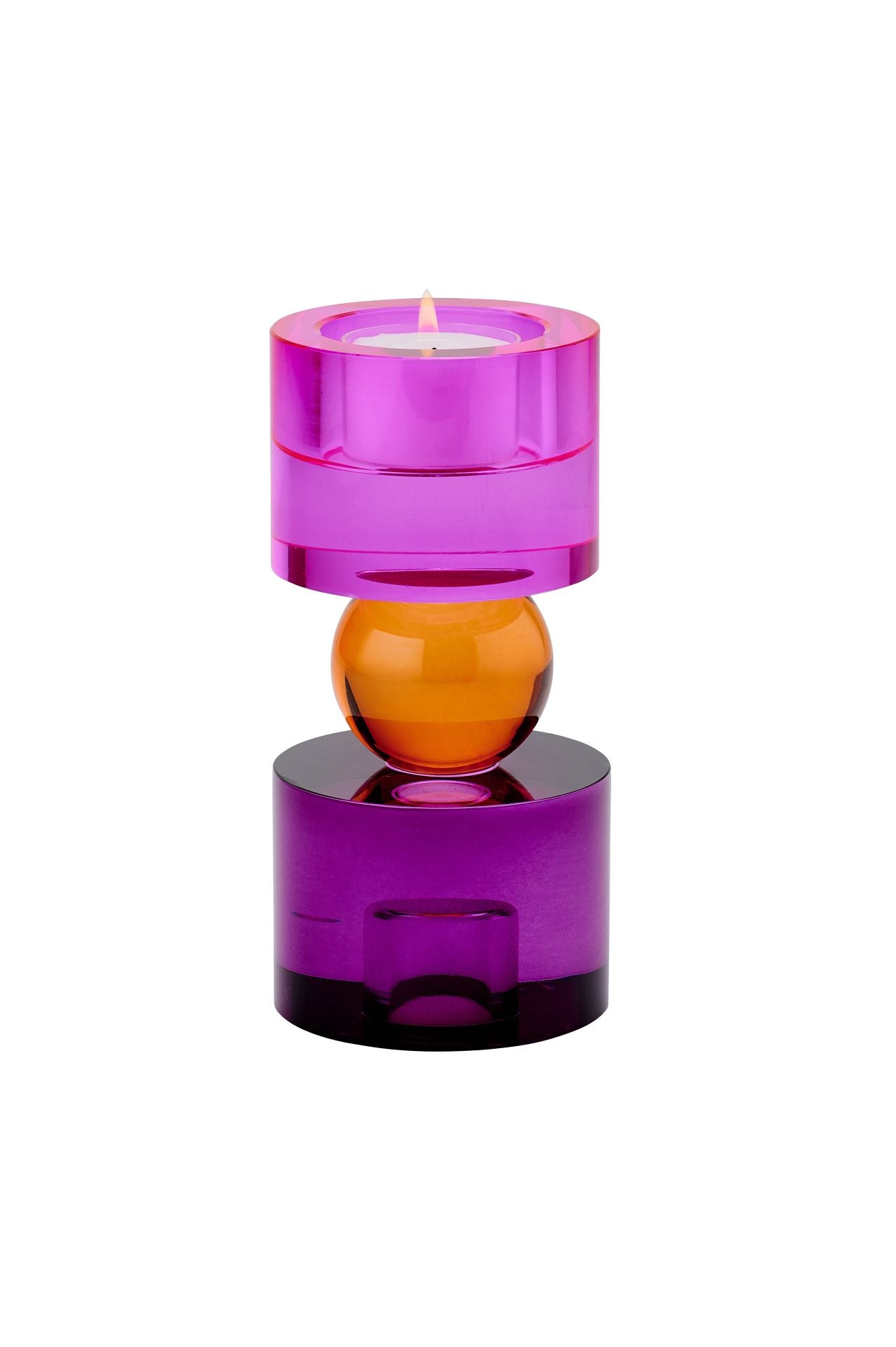 PORTACANDELE viola/fucsia