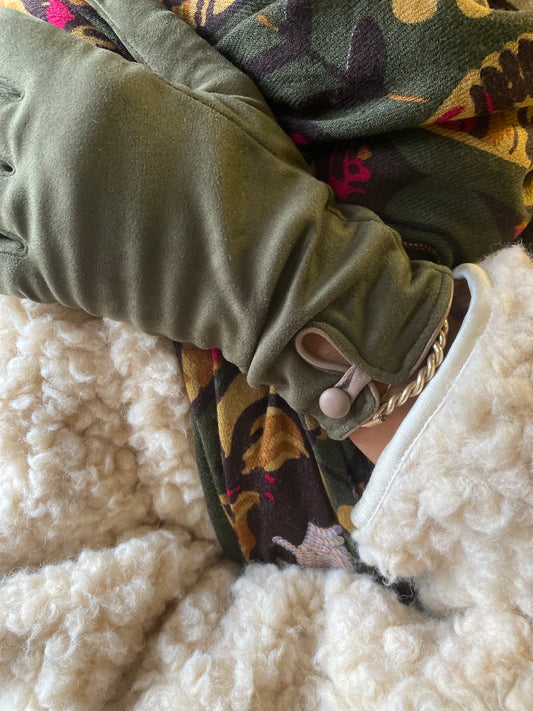 Guanti effetto scamosciato foderati in Cashmere 4 COLORI