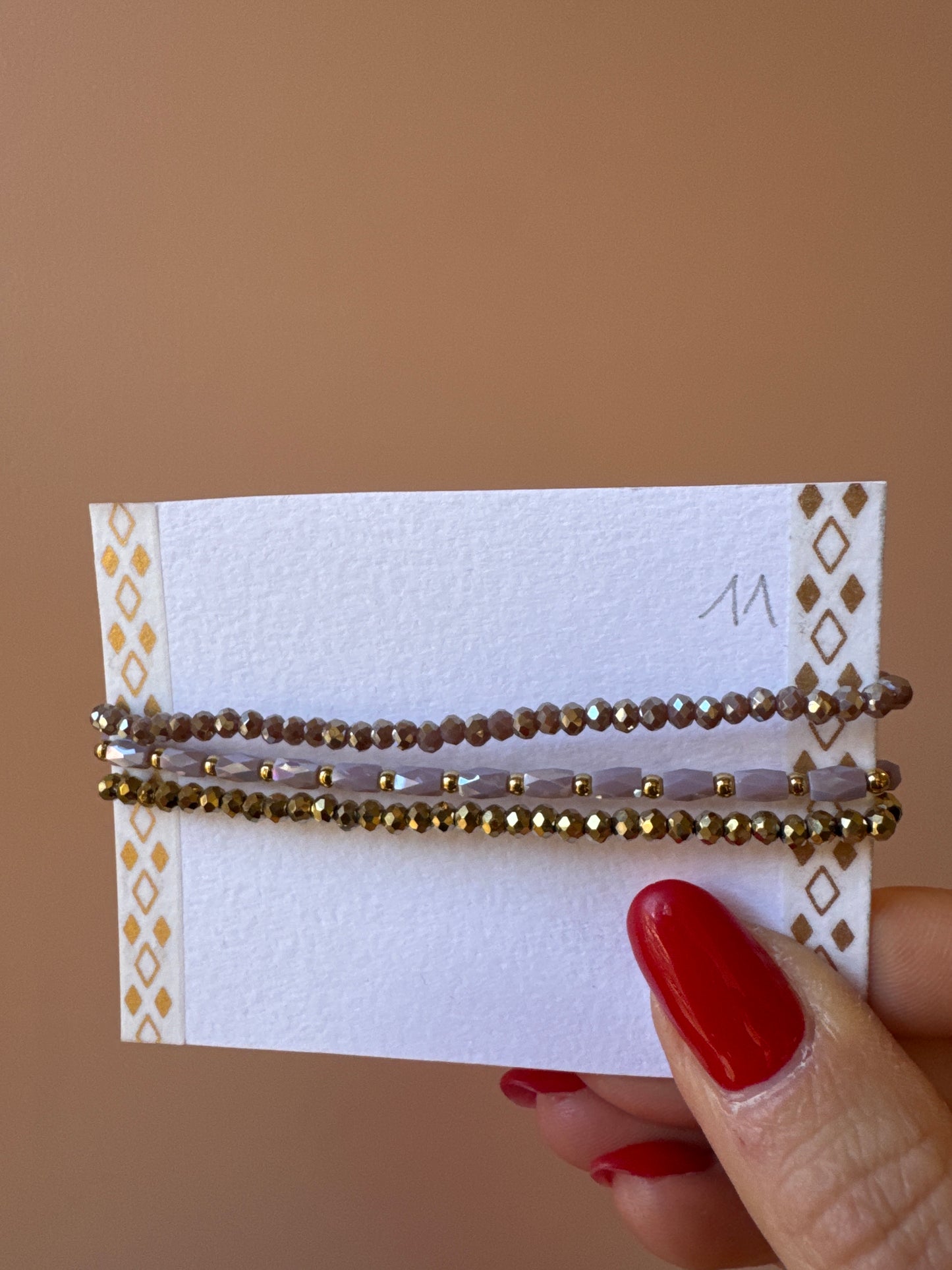 Set 3 bracciali cristallini