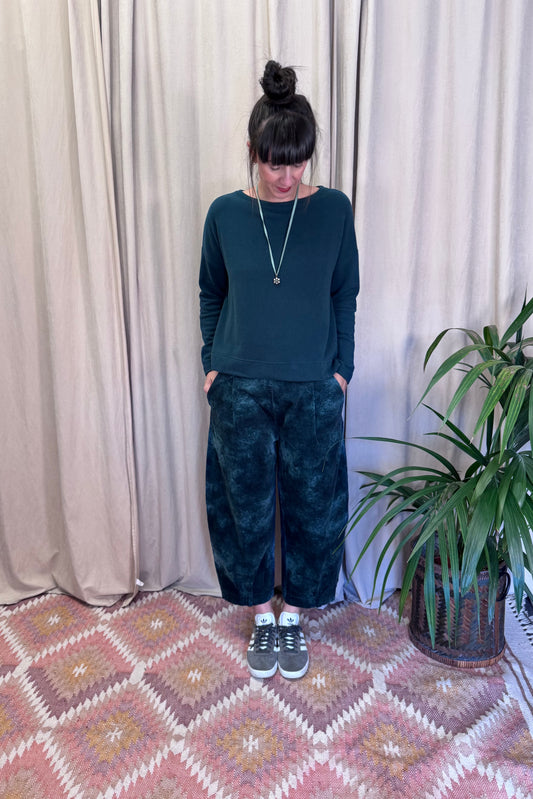 Pantaloni Bianco petrolio Mama B