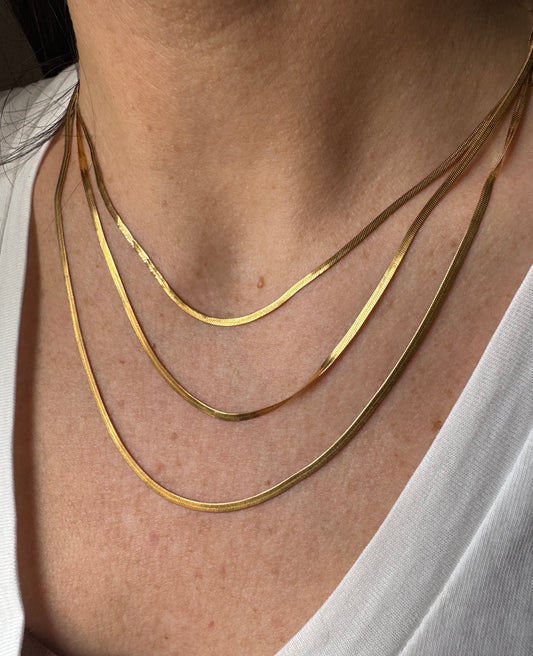 Collana scia dorata multigiro
