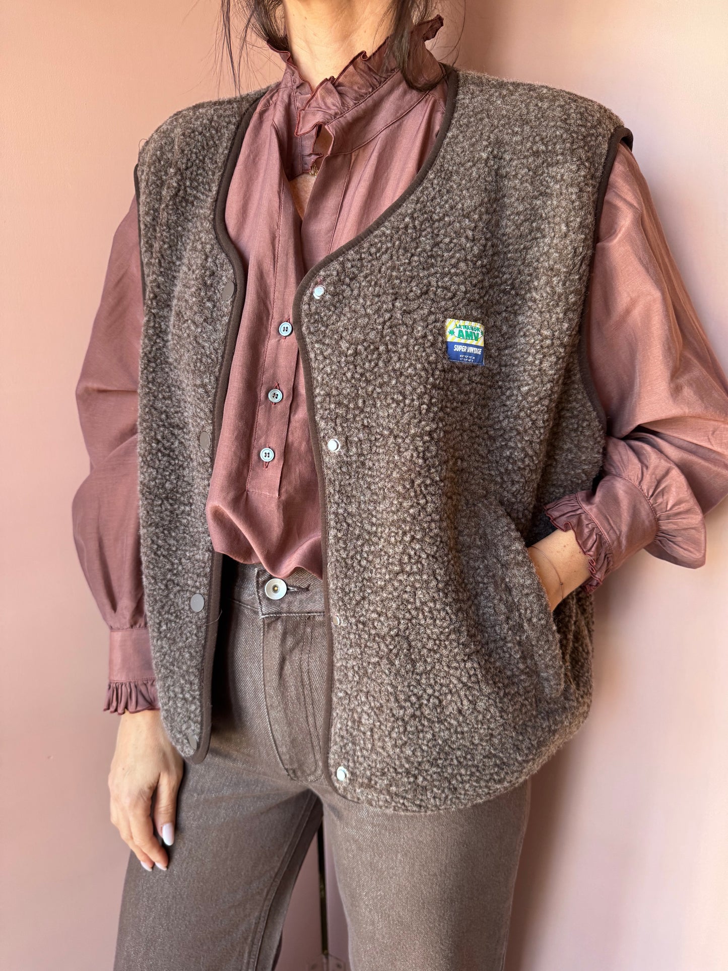 Gilet HOK castagna American Vintage