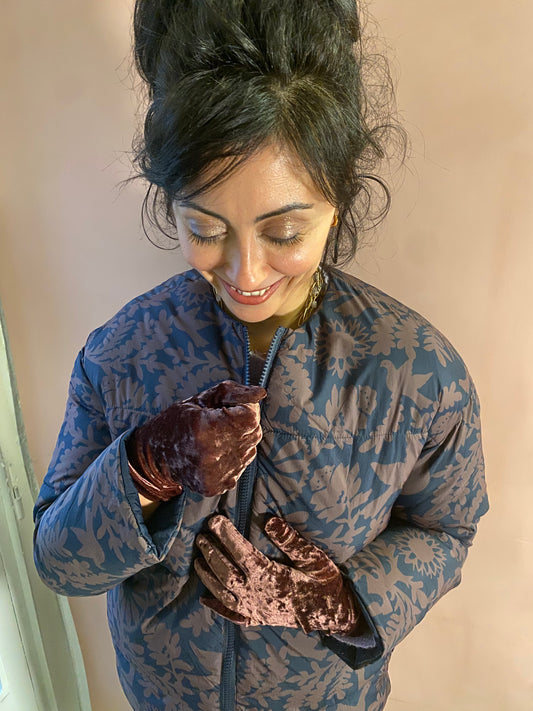 Guanti velluto tinta unita 5 COLORI