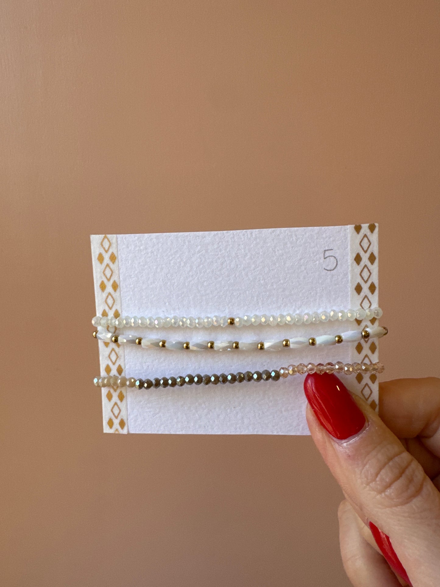 Set 3 bracciali cristallini