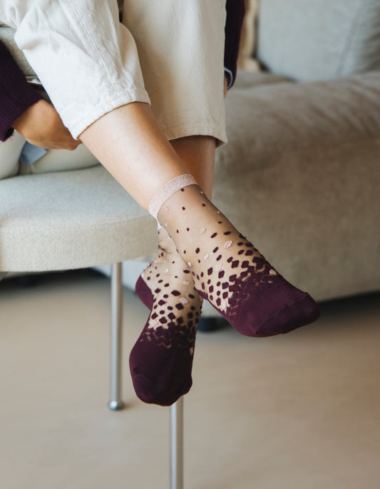 Calze Nakameguro bordeaux Atelier St Eustache