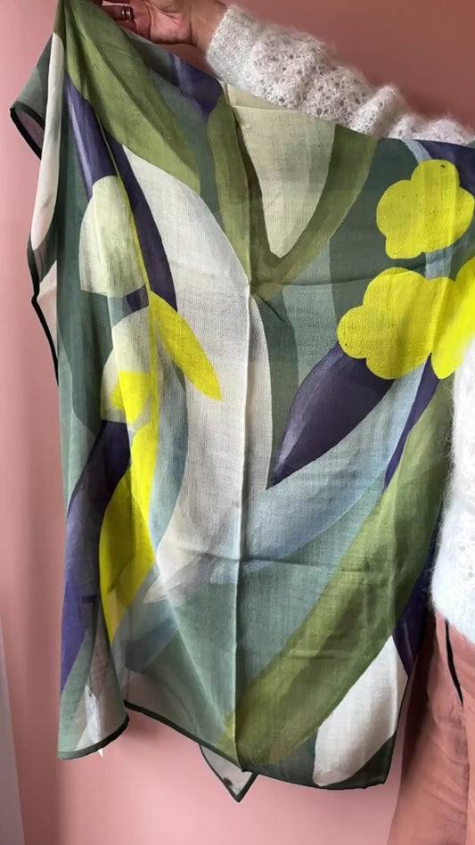 Sciarpa Elle verde SHALLS