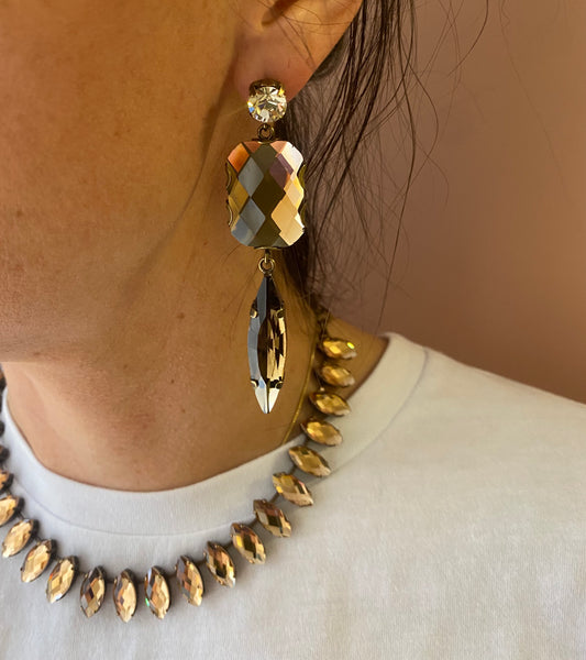 Orecchini con resine visone Unique