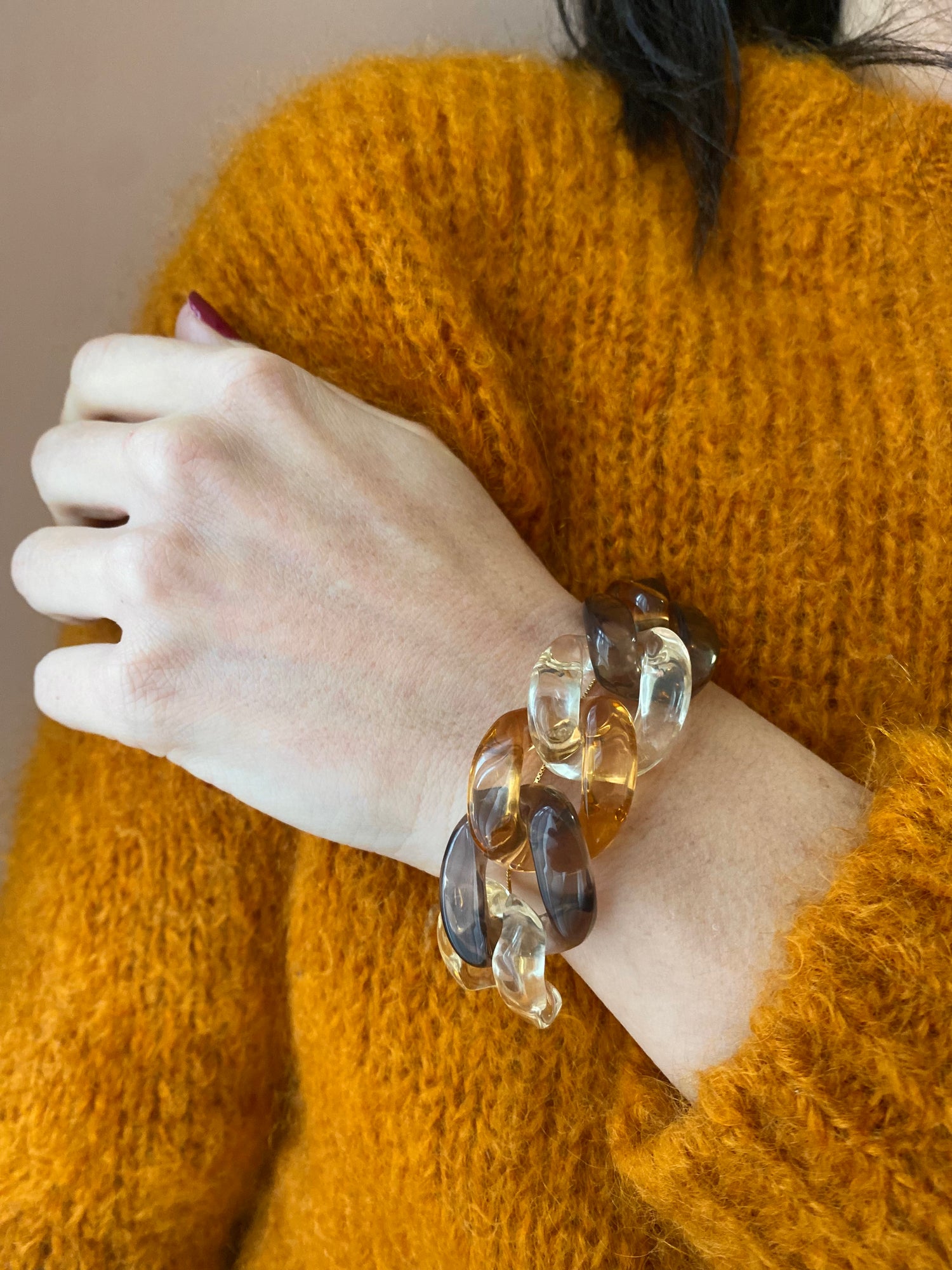 bracciale con catena in resina - Gioielli - Bracciali e cavigliere bracciale con catena in resina - Gioielli - Bracciali e cavigliere