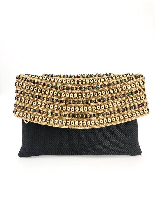 Clutch nera e oro L