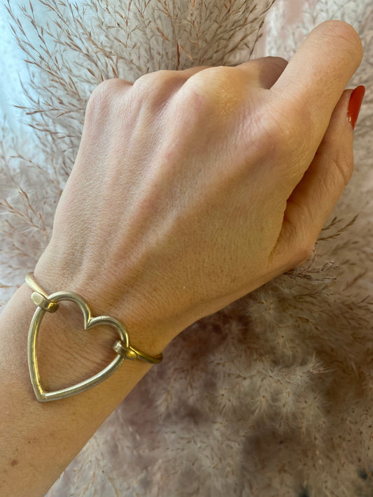 Bracciale L|UNA cuore aperto