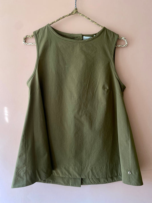 Top bottoni verde Ottod’ame