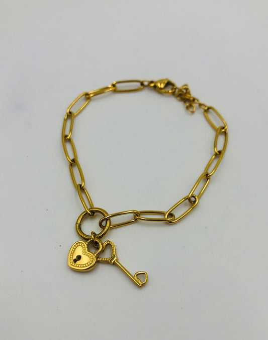 Bracciale lucchetto cuore