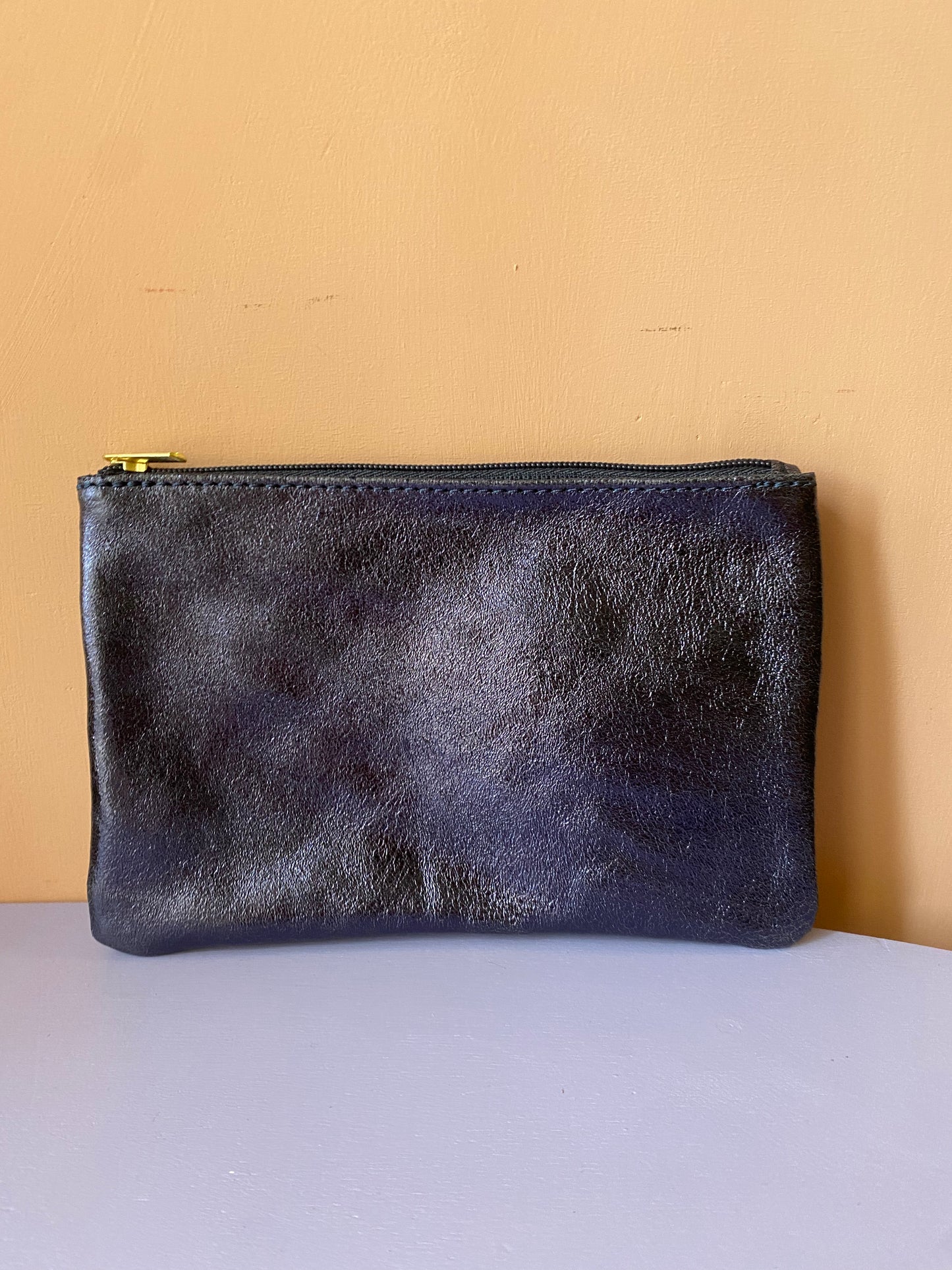 Pochette in pelle metallizzata Tg.L