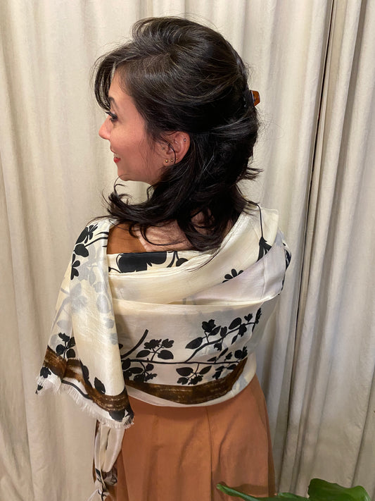 Sciarpa Prugna panna