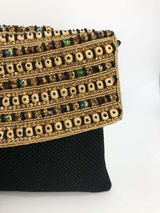 Clutch nera e oro L