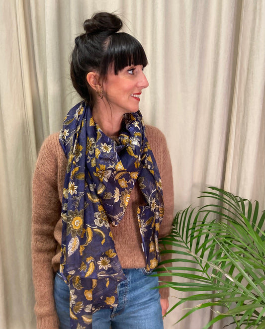Sciarpa fiore Batik