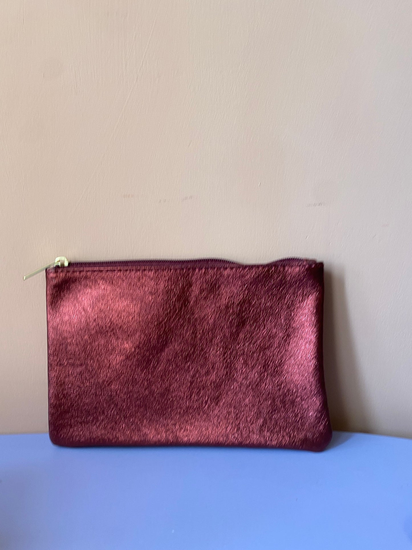 Pochette in pelle metallizzata Tg.L