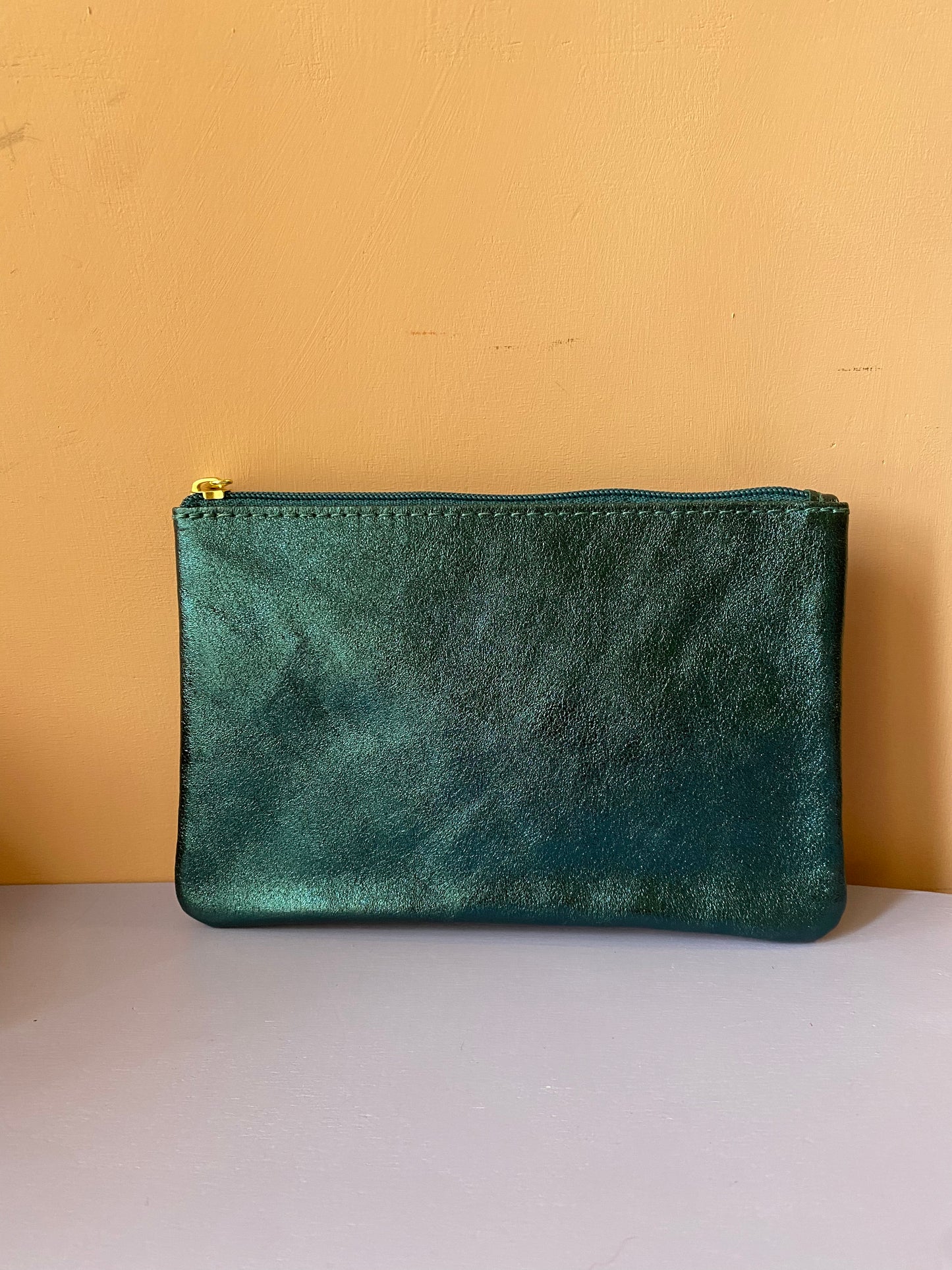 Pochette in pelle metallizzata Tg.L